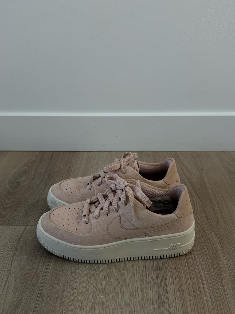 Nike Women’s Air Force 1 Suede Low Top Sneakers - Blush Pink